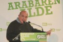 Iñigo Urkullu, Emilio Olabarria y Claudio Rodríguez en el acto de EAJ-PNV en Lantaron