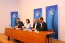 Presentación Coalición Europea CEUS - Izaskun Bilbao Barandica (EAJ-PNV), Luis Padilla (CC), Juan Carlos Piñeiro (CxG), Daniel Innerarity (GB), María del Mar Llaneras (El Pi) y Lluis Vicent Bertomeu (